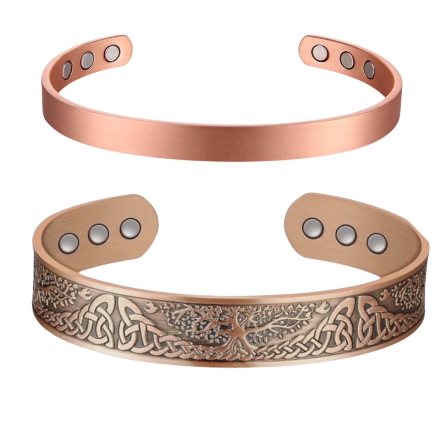 Smooth + Tree Bracelet Set